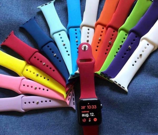 Dây đeo đồng hồ Apple Watch chất liệu cao su màu