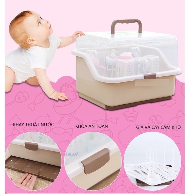 KỆ ÚP BÌNH SỮA CÓ NẮP ĐẬY