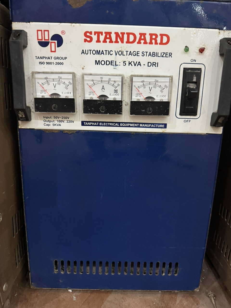 Ôn áp standard 5kw dải 50-250v hàng cũ