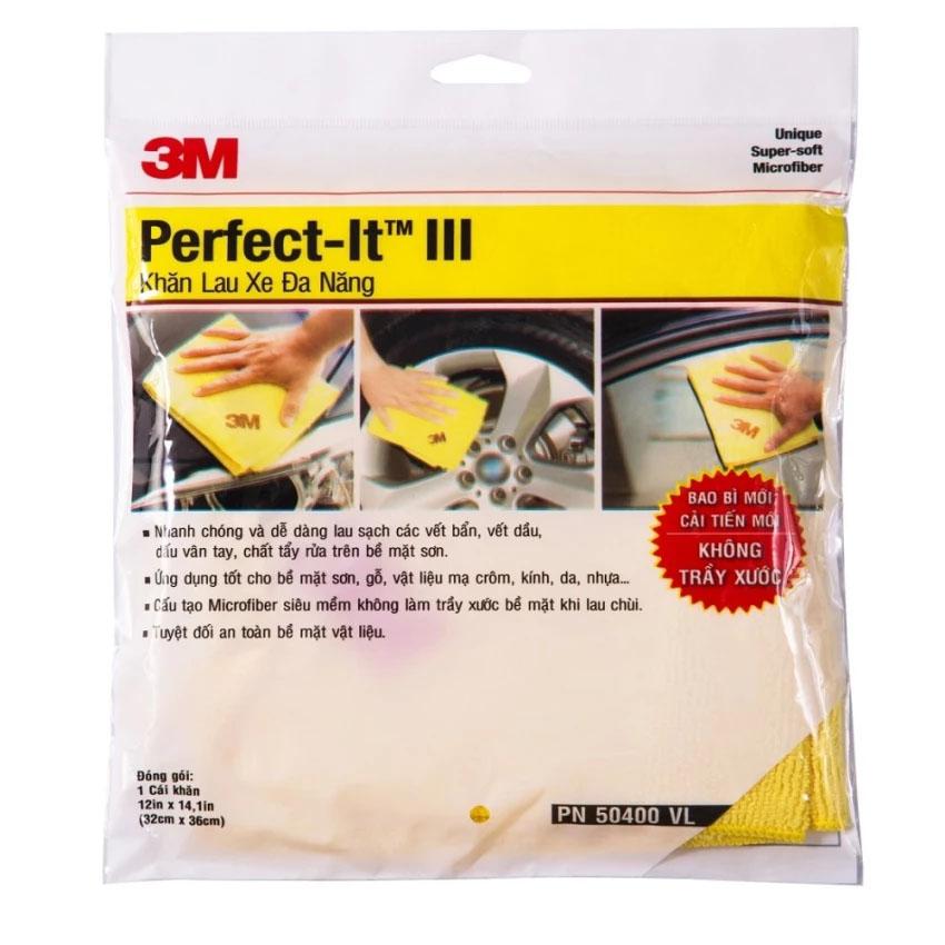 Khăn Lau Xe Cao Cấp 3M Perfect-It Super Soft Microfiber 32x36cm