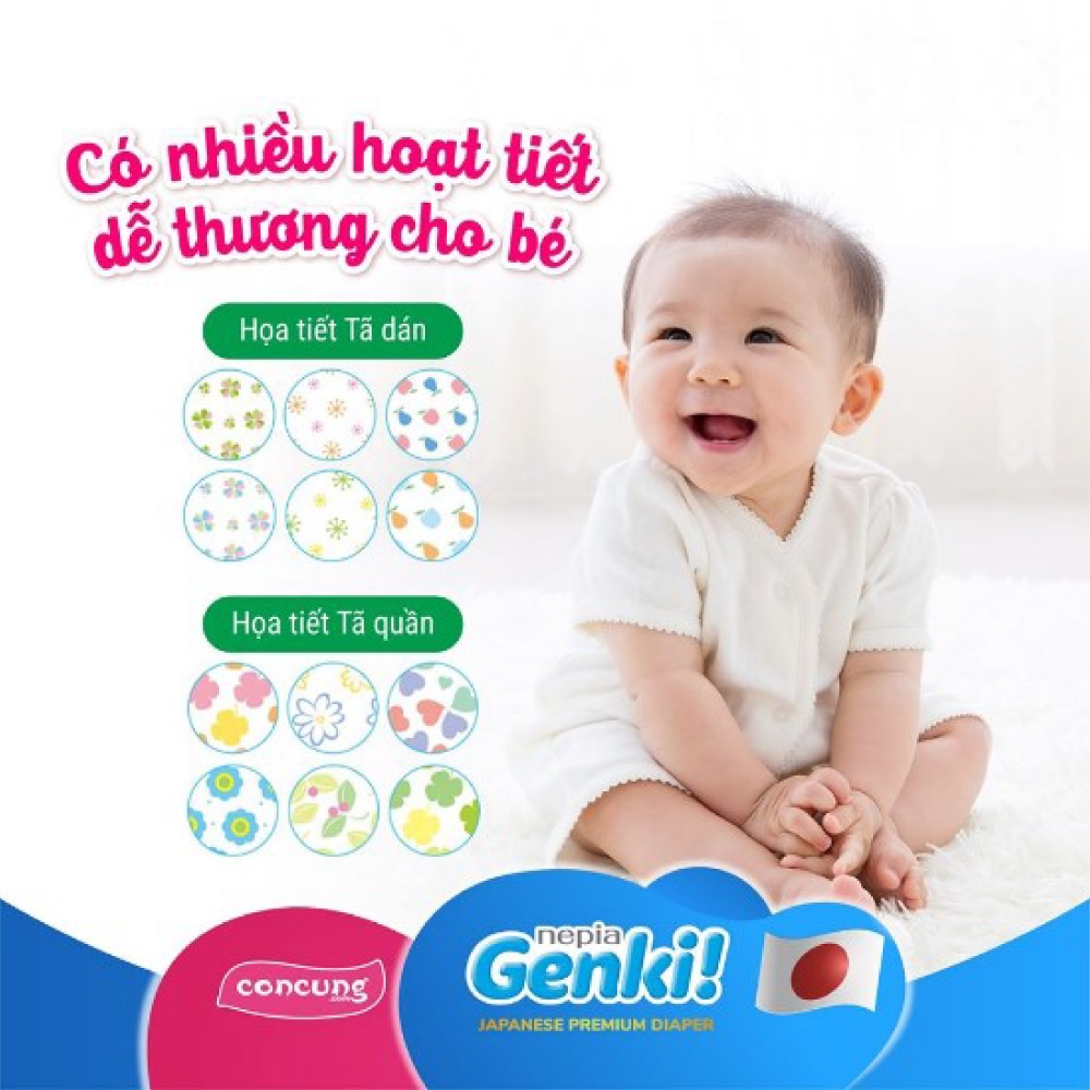 Tã quần Nhật Bản cao cấp Genki (L, 44 miếng)