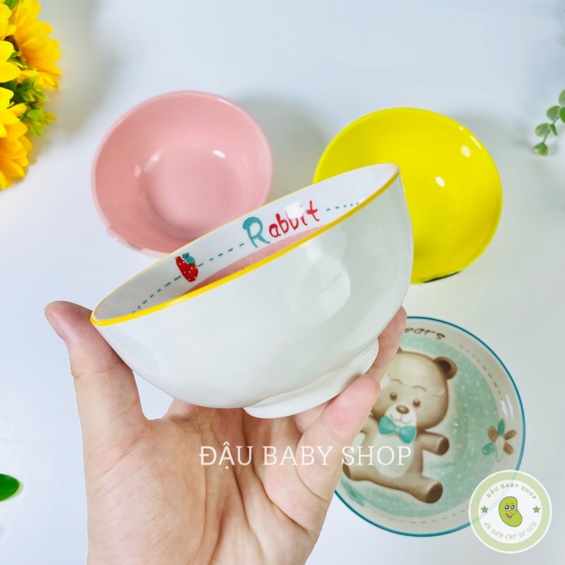 Bát ăn dặm gốm sứ, bát ăn dặm kiểu Nhật cho bé