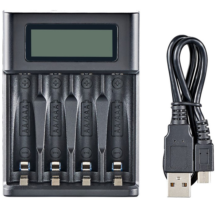 Sạc pin AA, AAA màn LCD, cổng USB, tự ngắt khi đầy bảo vệ pin sạc