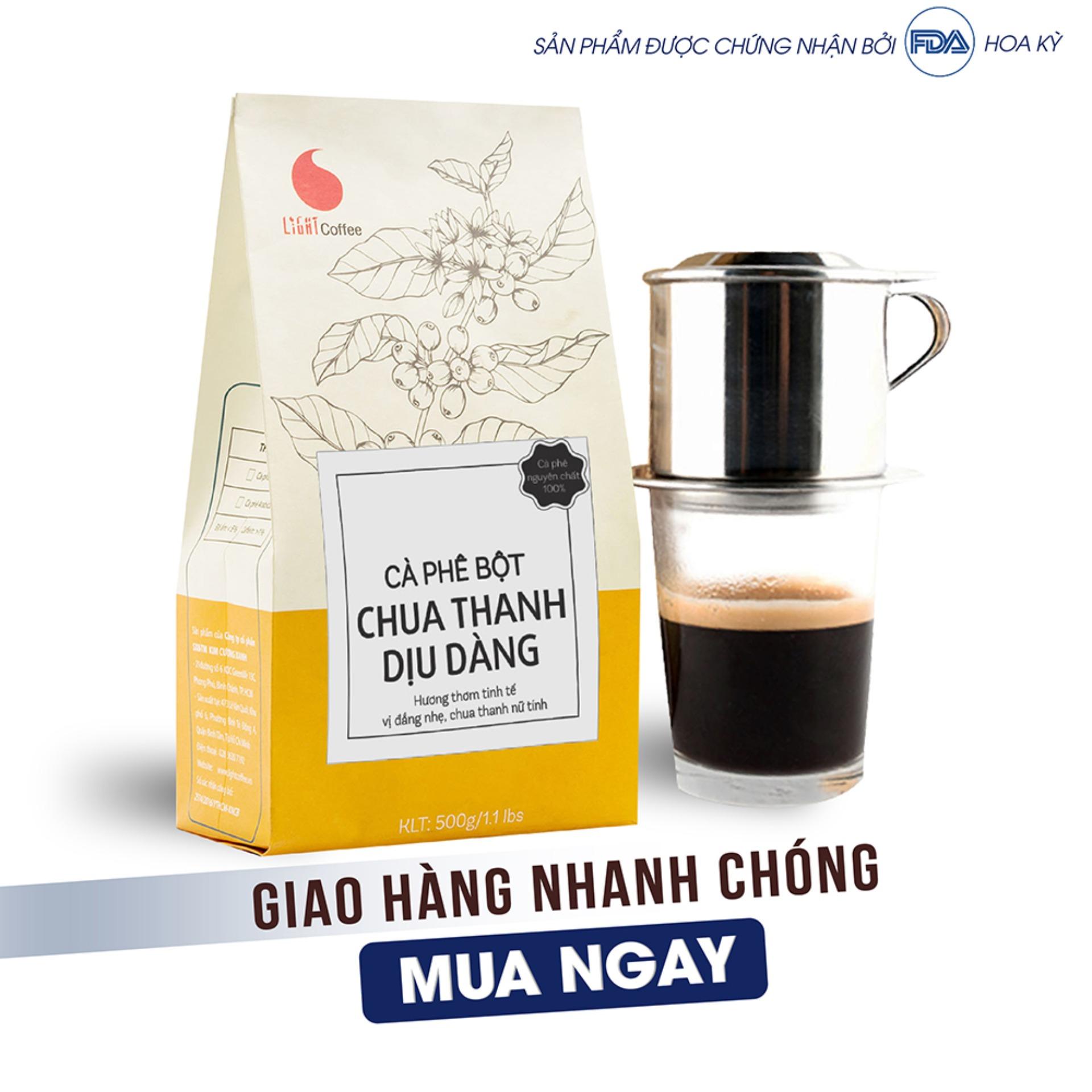 Light Coffee - Cafe nguyên chất 100% (bột) - Chua thanh - 500gr
