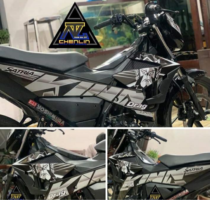 [HCM]Tem rời xe satria - raider king drag cao cấp