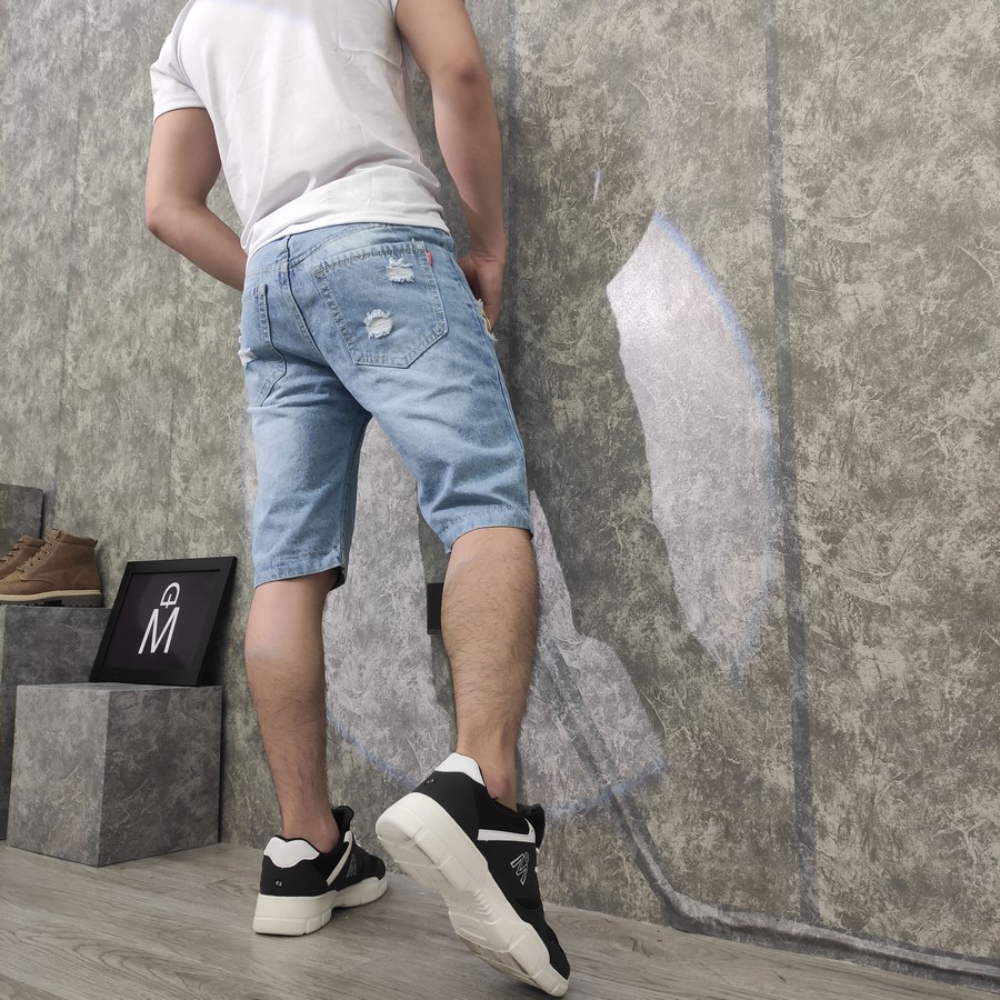 Quần Short Jeans Nam Q416 Xám Đậm