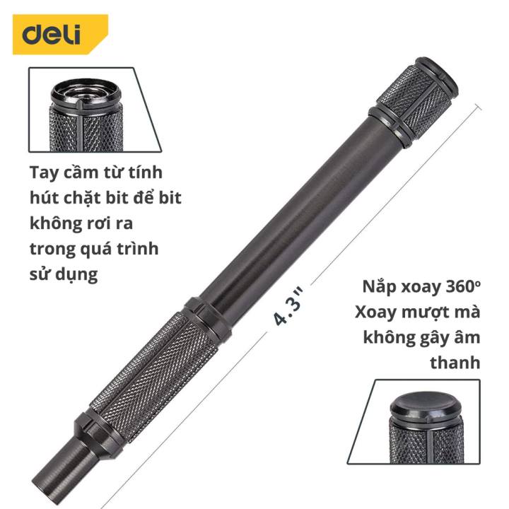 Bộ Tua Vít Đa Năng Deli 25 Chi Tiết Cao Cấp Chính Hãng - Thiết Kế Hiện Đại, Đầu Vít Từ TÍnh Dễ Dàng Sử Dụng - DL240025B - Hình ảnh 8