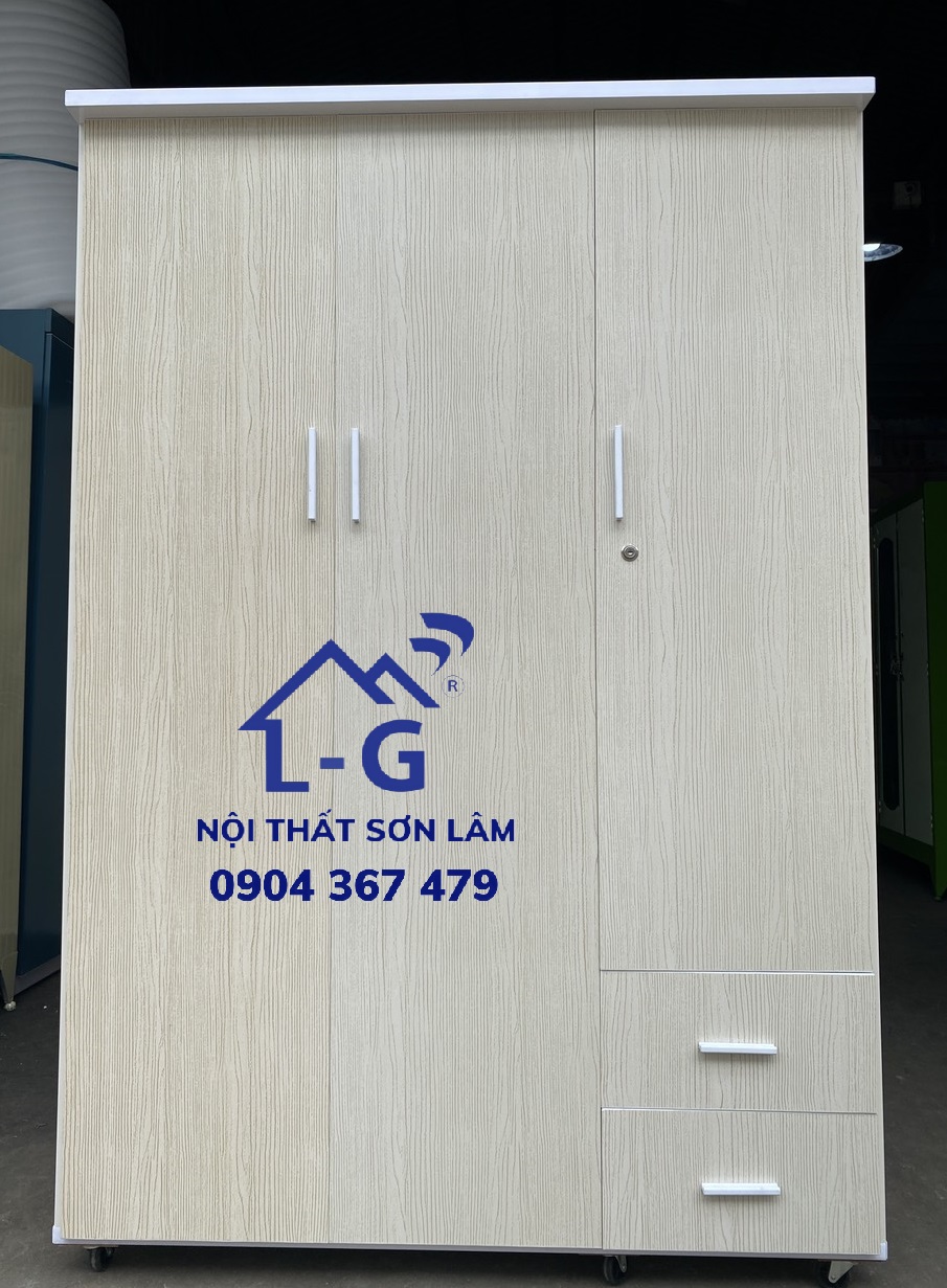 (GIAO HỎA TỐC 2 GIỜ) TỦ NHỰA 3 CÁNH KEM - BÁN CHẠY