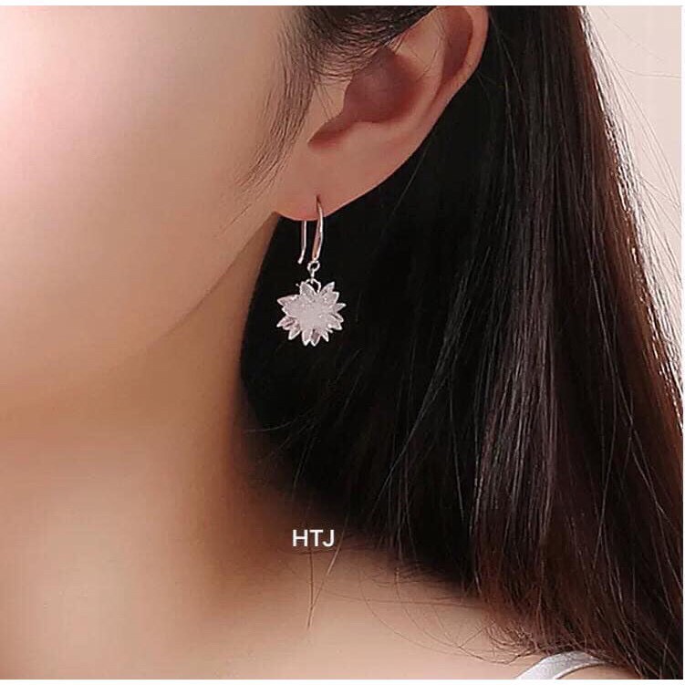 Bông Tai Móc Câu Gắn Hoa Chùm  - TRANG SỨC BẠC TNJ CAM KẾT HÀNG CHUẨN ẢNH, CHẤT LƯỢNG TỐT, PHỤC VỤ TẬN TÌNH, CHU ĐÁO