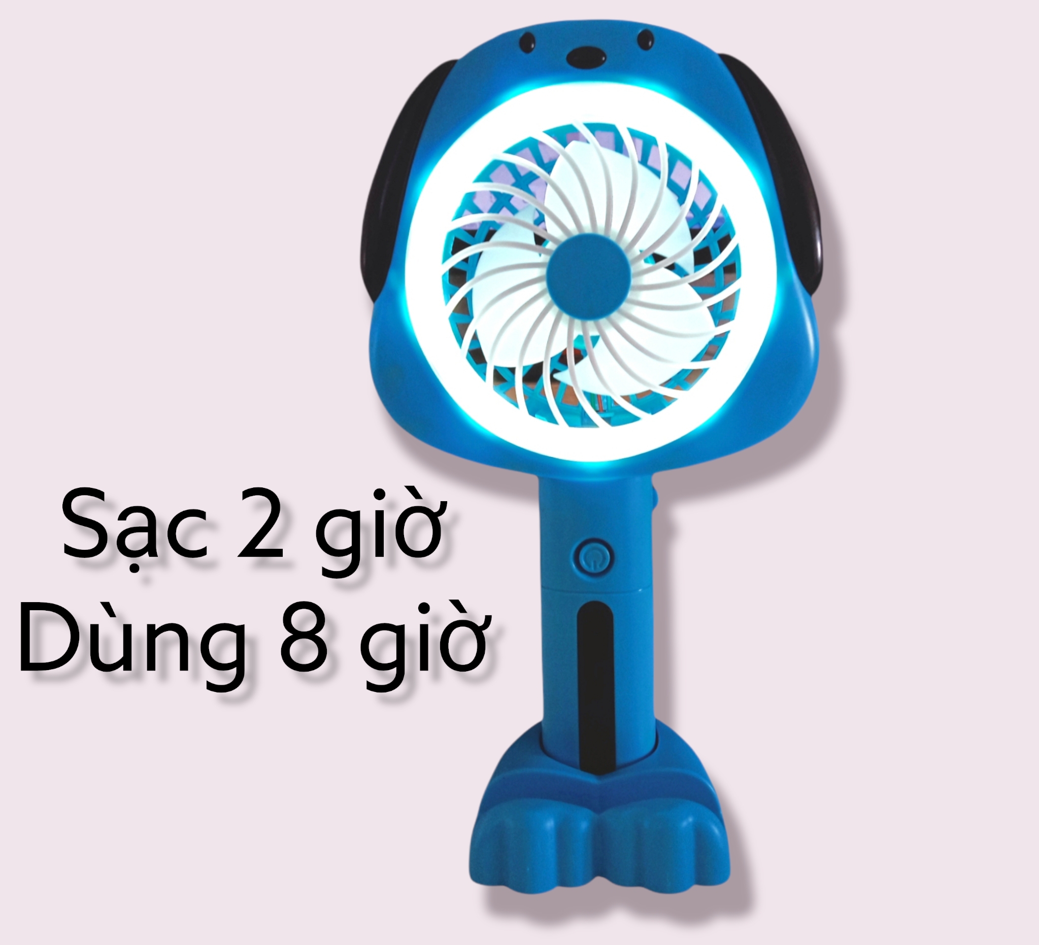 quạt sạc mini có đèn