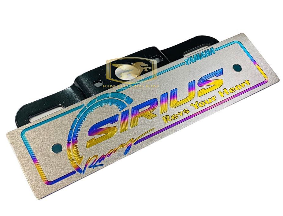 Bảng tên TiTanium điện phân gắn Sirius + 2 ốc Proti (100% Titan)