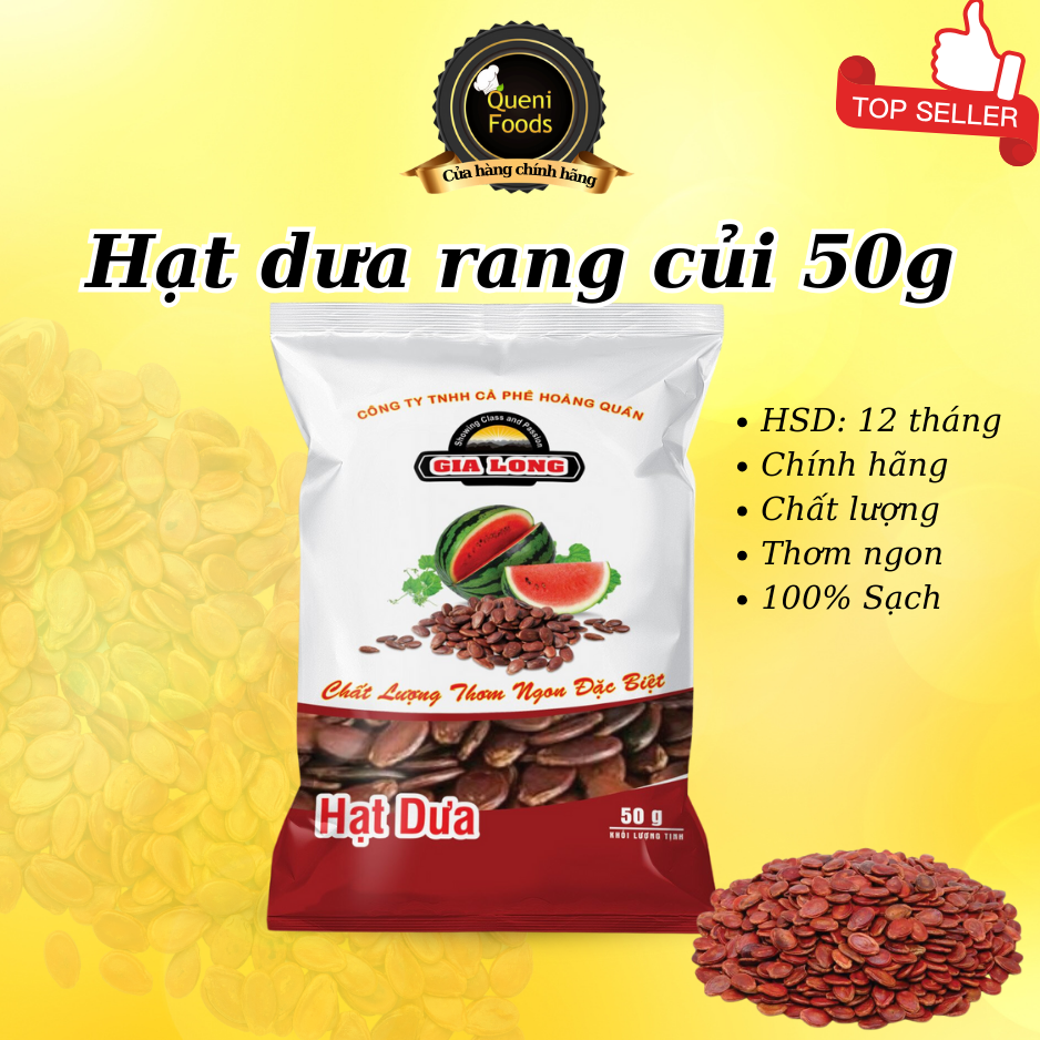 Hạt Dưa Sạch Gia Long vị mộc rang củi thơm giòn béo (40g)