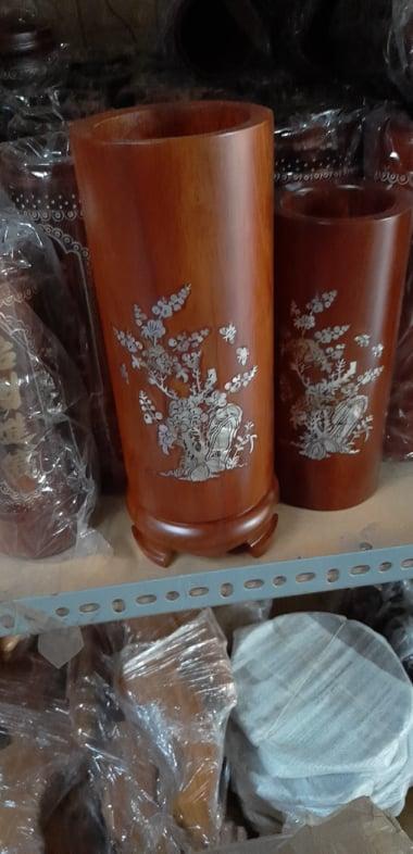 Ống đựng nhang gỗ hương cao 30cm