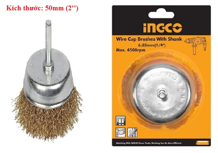 Chén cước có cán 50mm Ingco WB30501