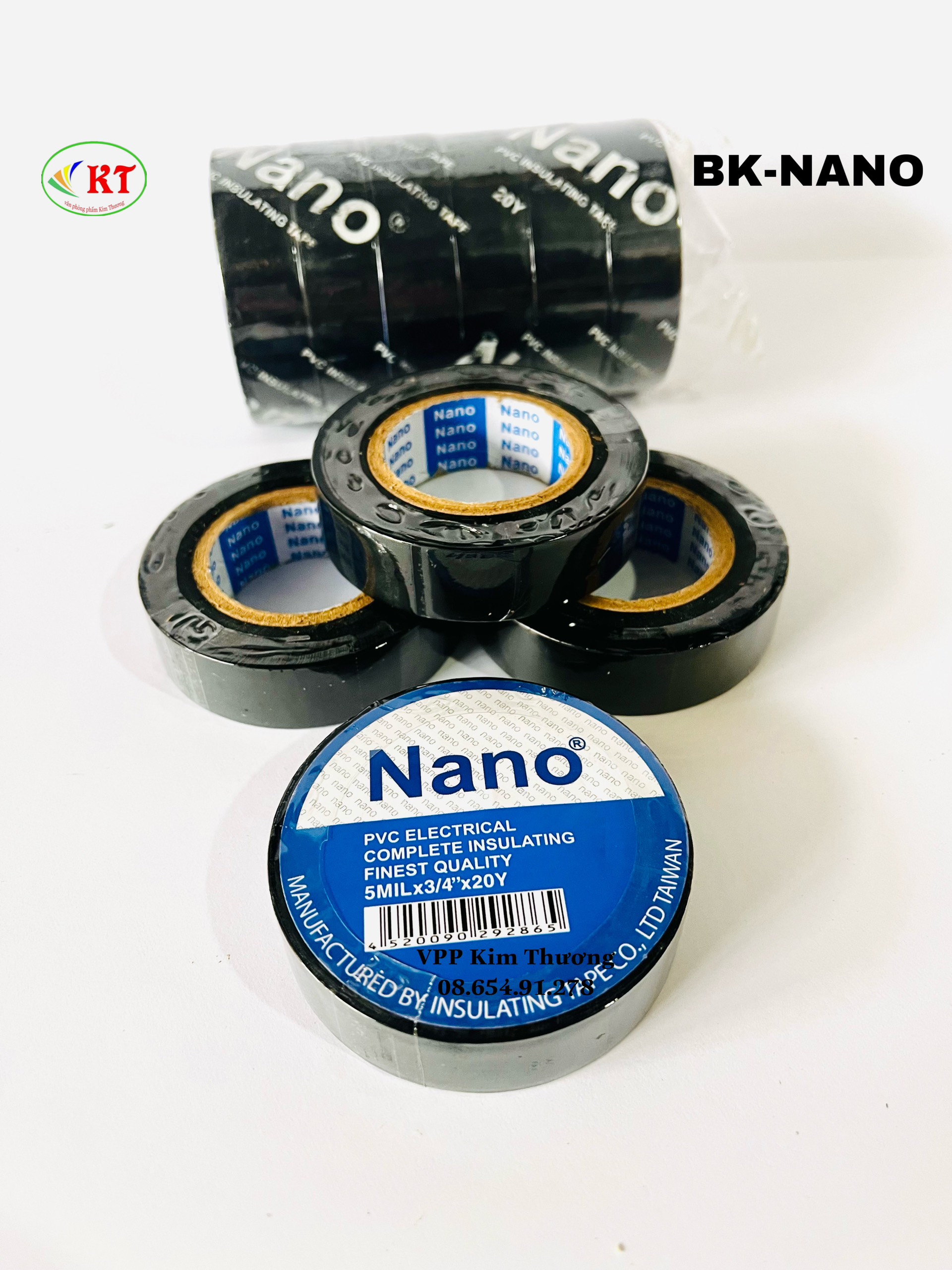 Băng keo điện Nano đen 1F8 - 20 yard