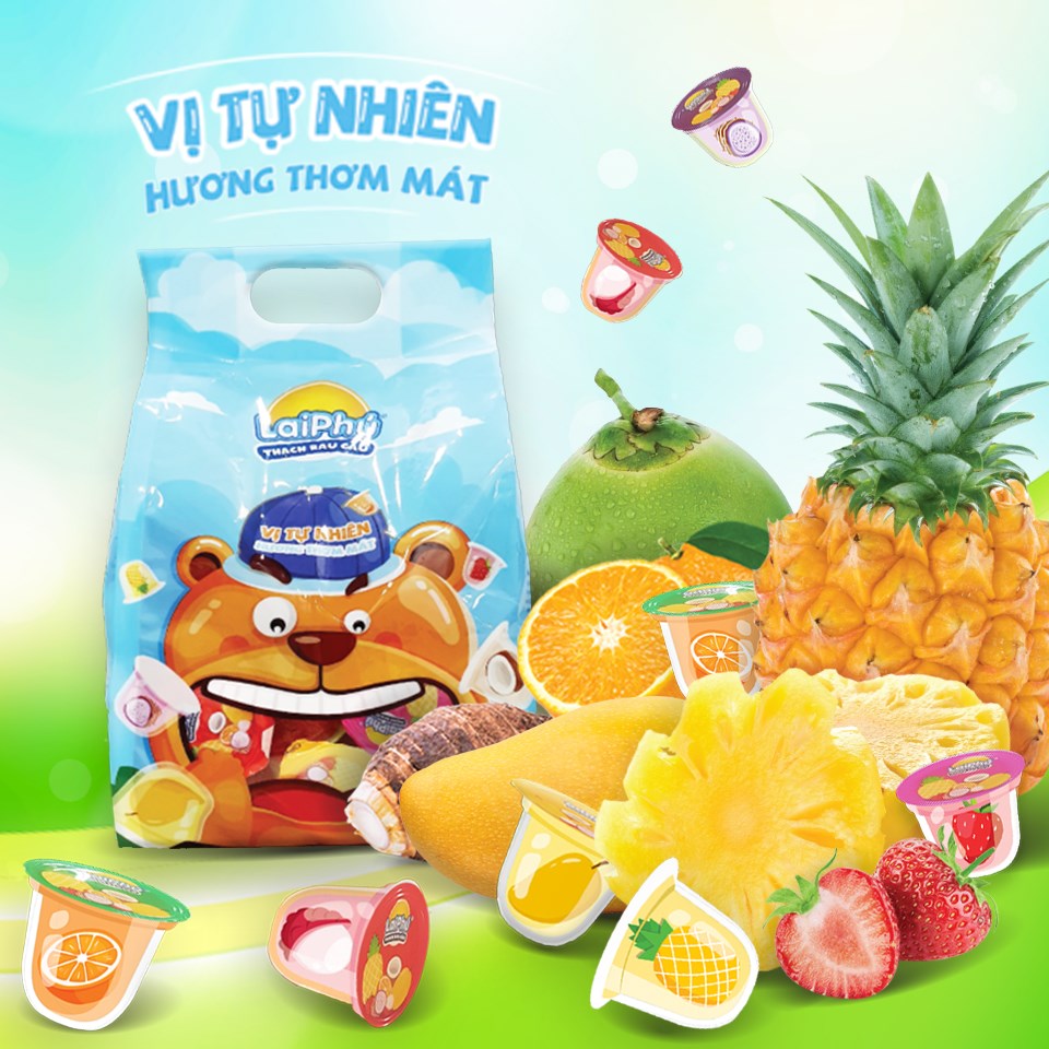 Thạch Rau Câu Lai Phú Vị Trái Cây 500G