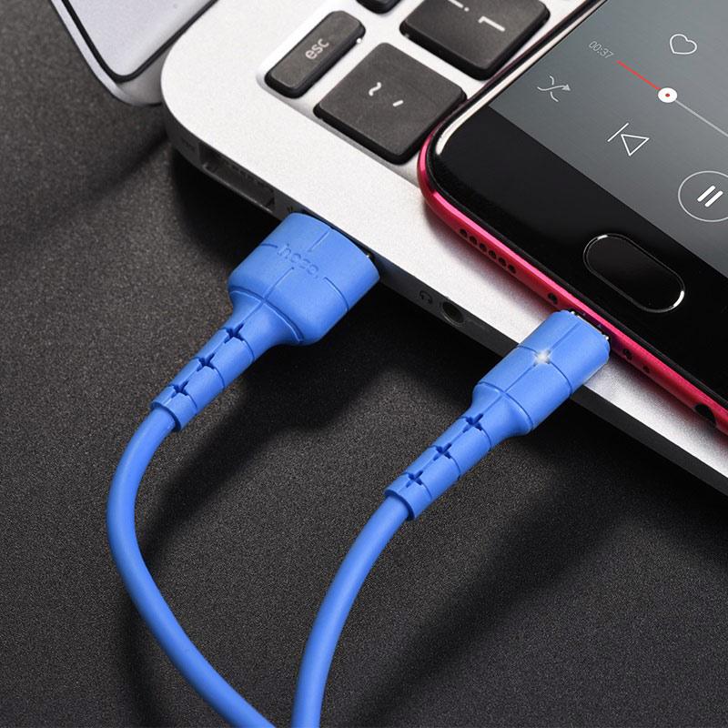 [HCM]Cáp sạc Micro USB Hoco X30 sạc nhanh 2.0A cho Android có đèn LED báo sạc