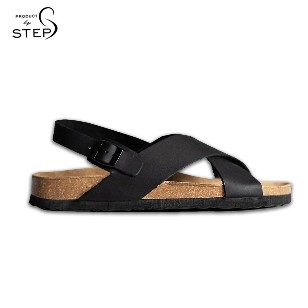 [Sandal} Giày đế trấu Da thật Quai chéo (Size 35-45)