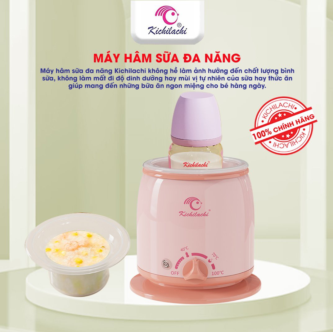 Máy Hâm Sữa Kichi, Máy Ủ Sữa , Thức ăn 3 Chức Năng [Bảo Hành 12 Tháng]