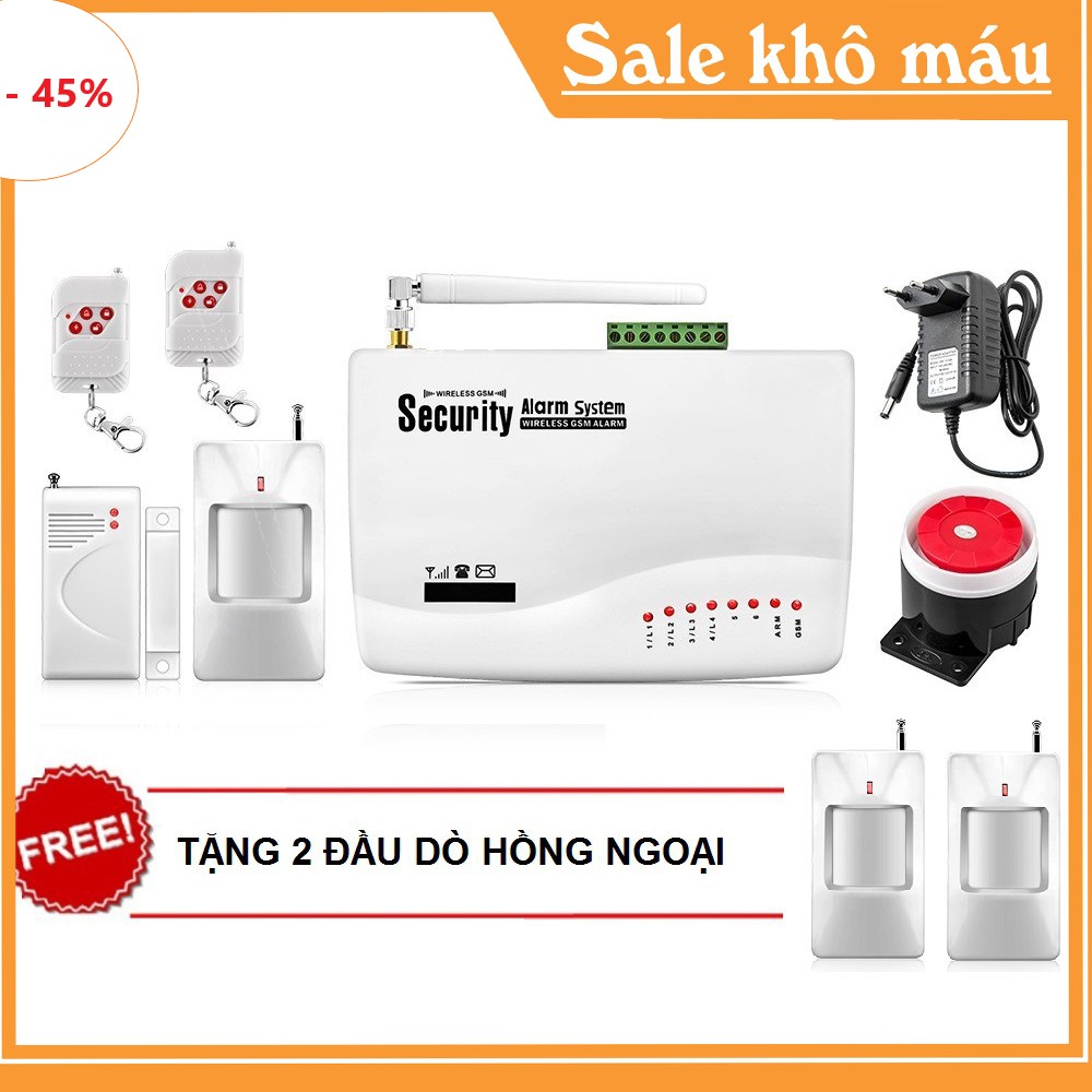 Thiết bị chống trộm amos gsm-3500 + tặng kèm 2 đầu dò hồng ngoại