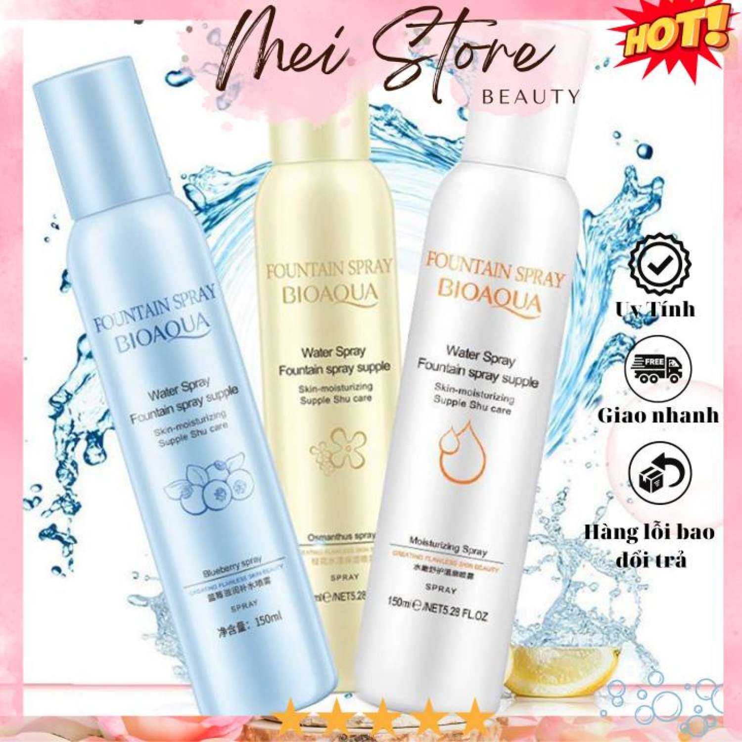 Xịt khoáng Bioaqua nội địa Tr ng 150ml