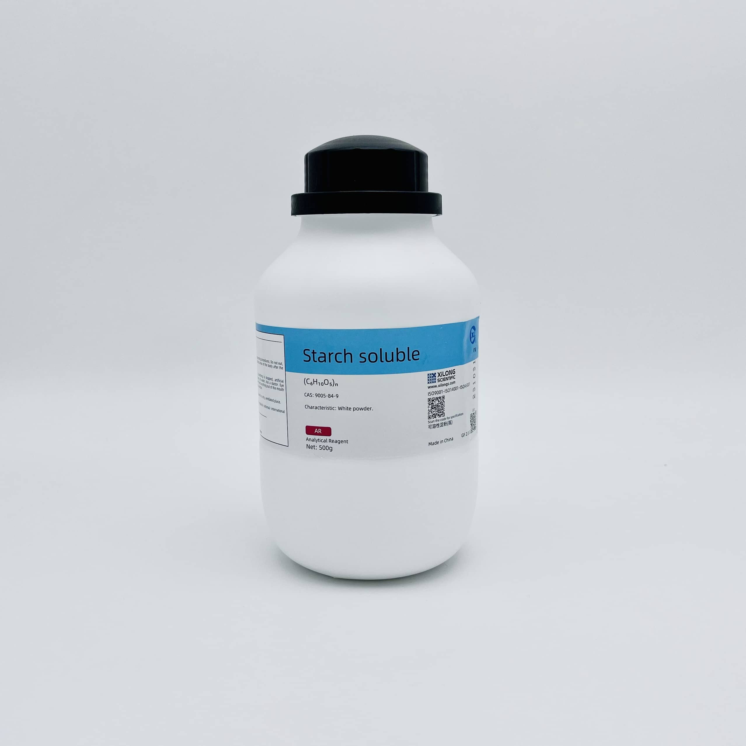 Hóa Chất Starch Soluble ( Tinh bột, AR, Chai 500G, Xilong, Cas 9005-84-9)