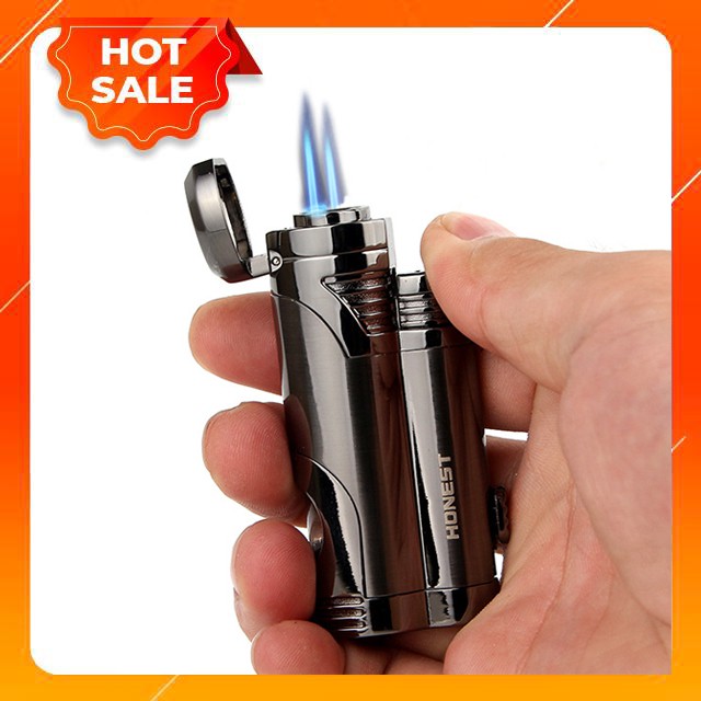 Hột Quẹt Bật Lửa Khò Gas 2 Tia Honest BCZ 359 Có Đầu