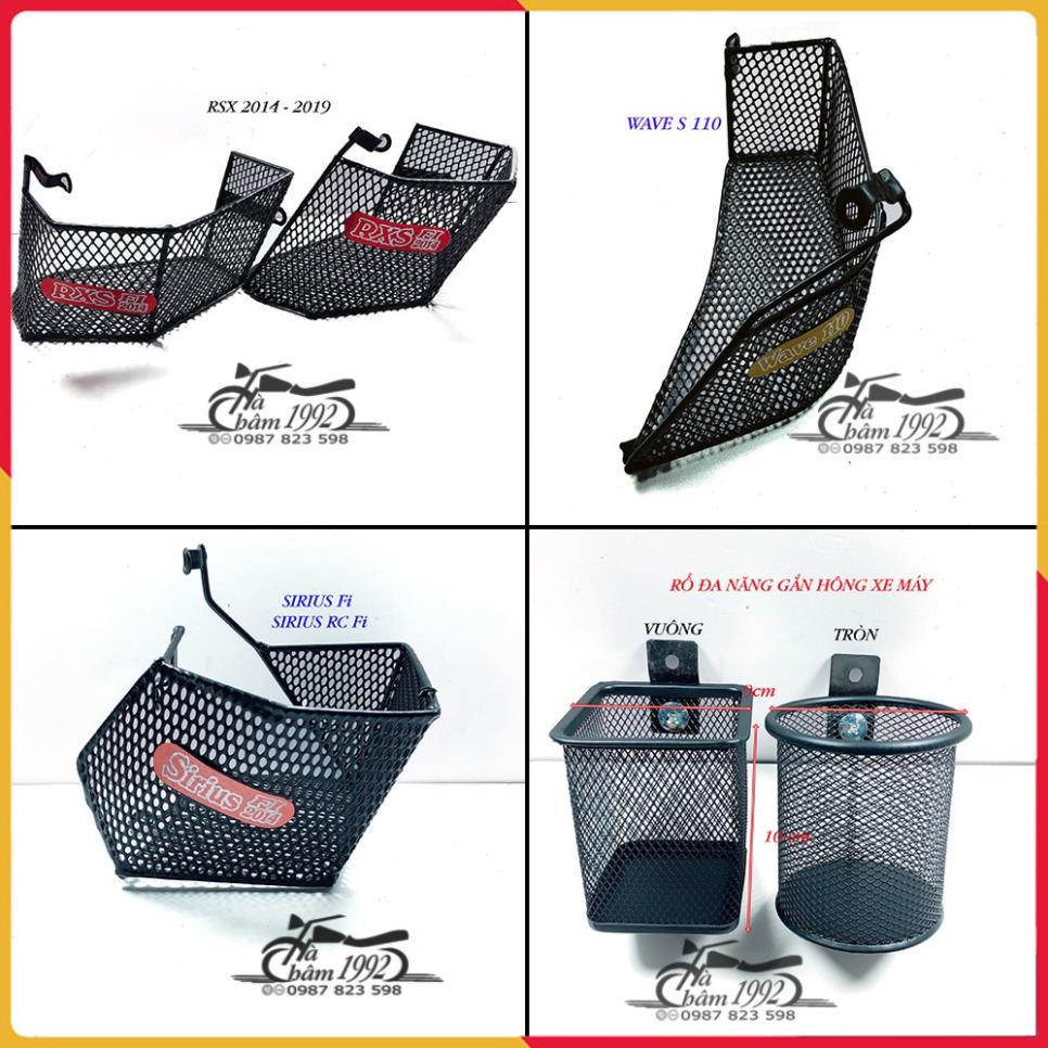 Rổ Hông - Giỏ Cạnh Gắn Sirius , Wave, Exciter , Rsx , Blade