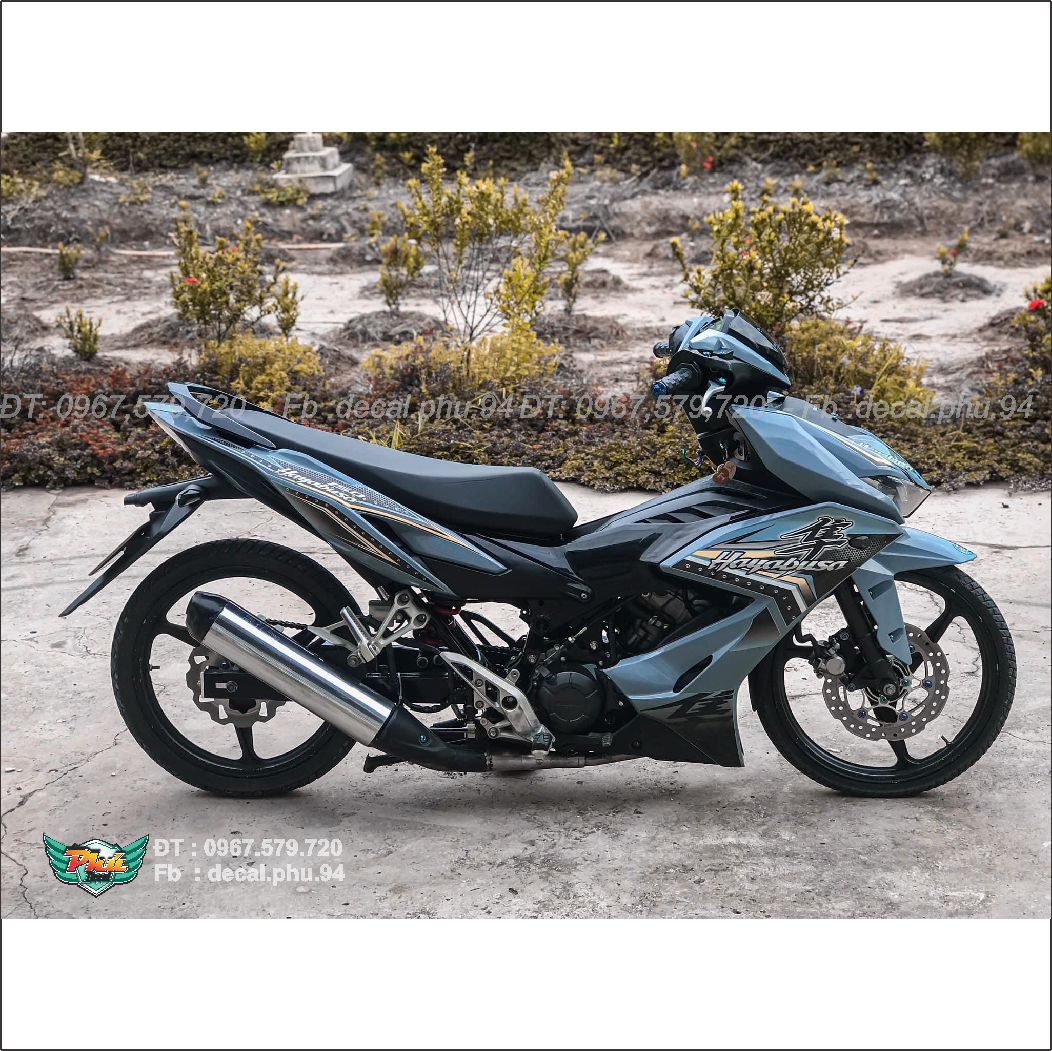 Tem rời Winner X Hayabusa xanh xi măng (P)