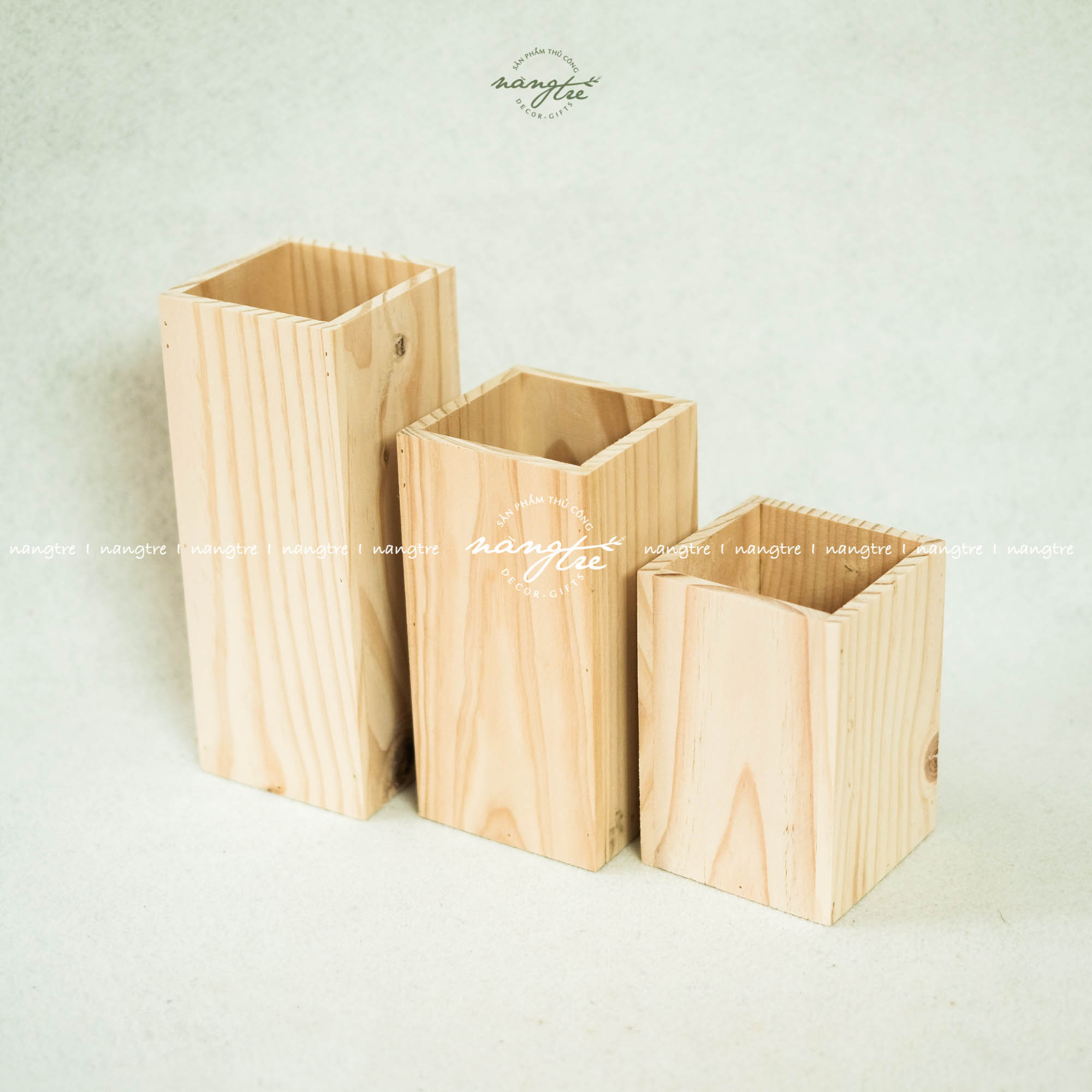 Lọ hoa gỗ - Bình gỗ cắm hoa