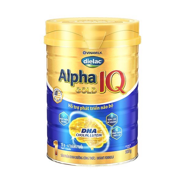Sữa bột Dielac Alpha Gold IQ 1 900g (cho trẻ từ 0 - 6 tháng tuổi)