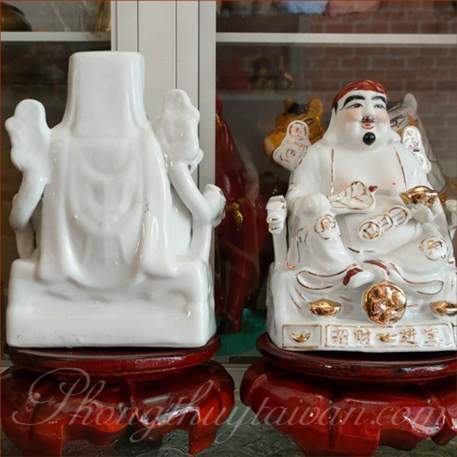 Tượng THẦN TÀI THỔ ĐỊA BẠCH NGỌC 15cm