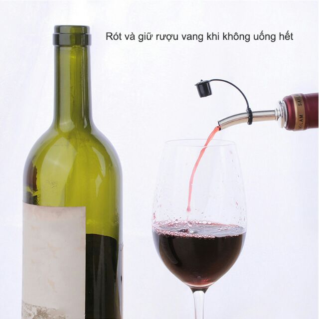 NẮP ĐẬY VÀ RÓT THÔNG MINH CHO CHAI RƯỢU VANG CHAI LỌ ĐỰNG NƯỚC MẮM, DẤM ,DẦU ĂN VÀ GIA VỊ BẰNG INOX 430