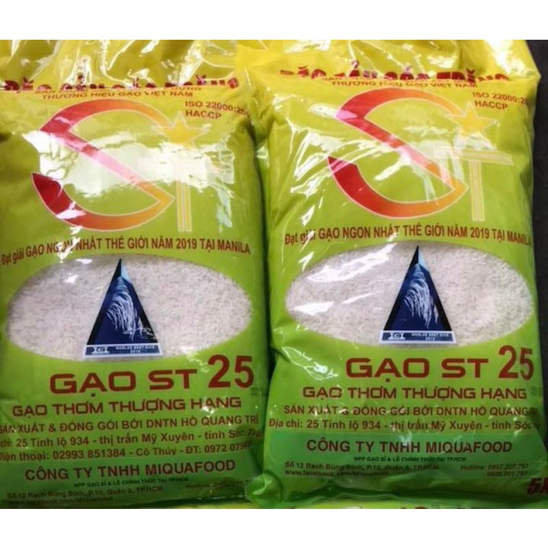 GẠO ST25 SÓC TRĂNG - TÚI 5KG