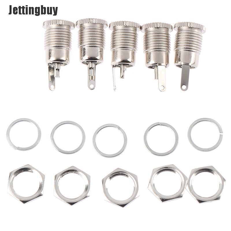 Jettingbuy 5 Chiếc Ổ Cắm Giắc Nguồn DC DC099 5.5*2.5Mm Đầu Nối Gắn Bảng Điều Khiển Cái