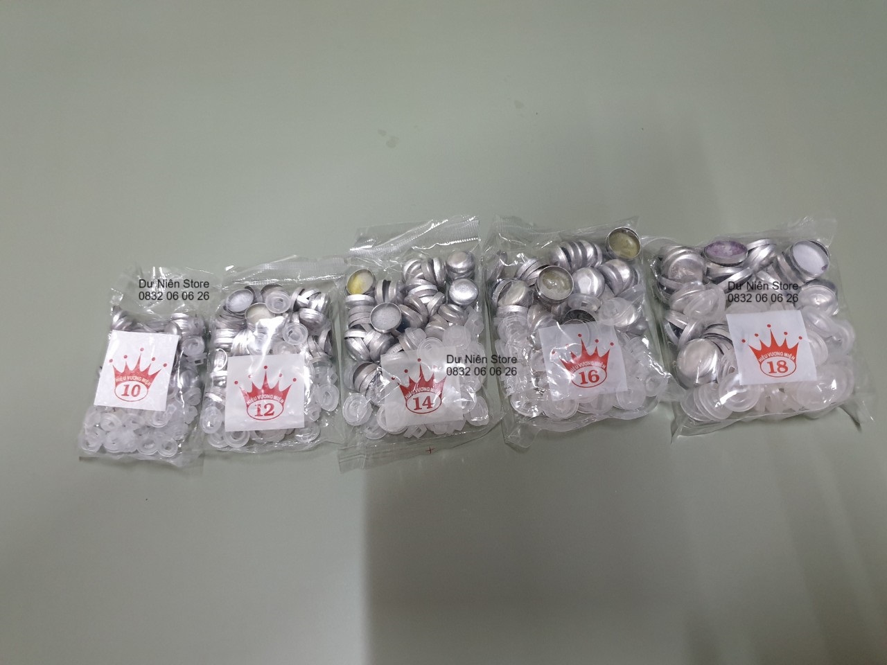 Nút Bọc Vải Đủ Size Chân Nhựa Gói 50 Nút.