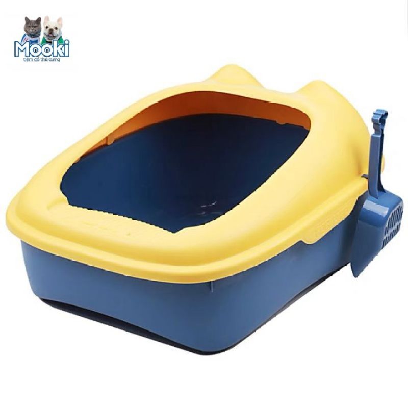 Khay vệ sinh cho chó, khay vệ sinh cho mèo tặng kèm xẻng xúc, hộp vệ sinh Mooki Pet