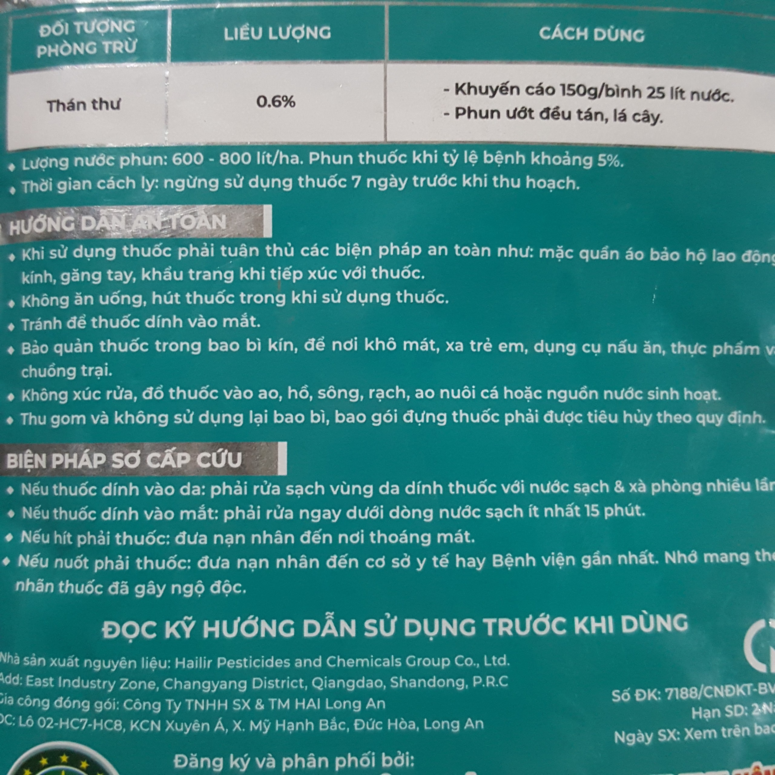 Thuốc trừ bệnh thán thư - Polyman - Gói 100gr