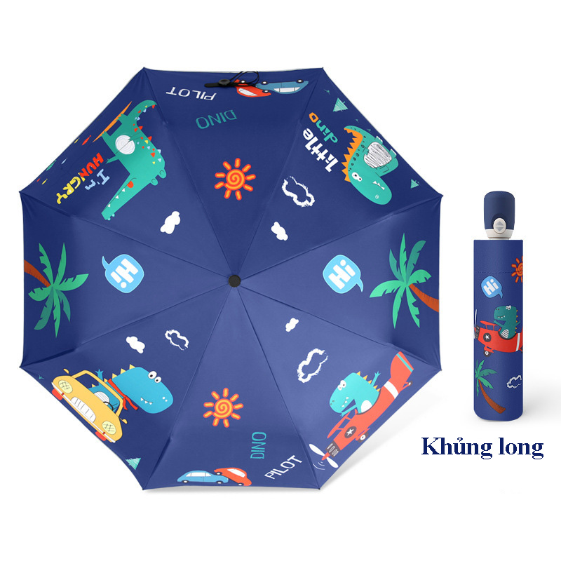 Ô dù trẻ em cao cấp HÌNH THÚ ngộ nghĩnh cho bé trai và bé gái chống tia UV loại TỰ ĐỘNG và THỦ CÔNG