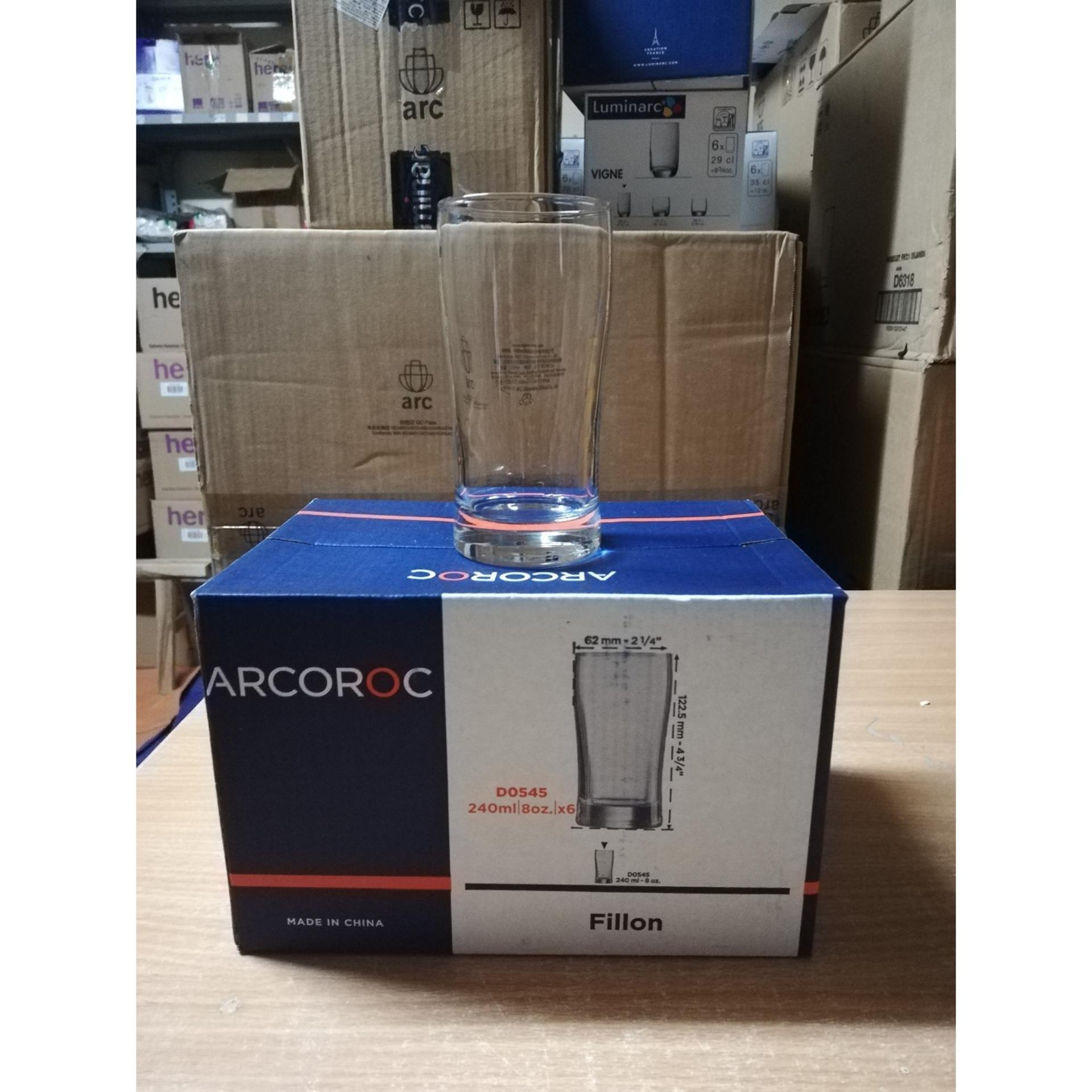 Combo 12 ly thủy tinh cao Luminarc Fillon 240ml D0545