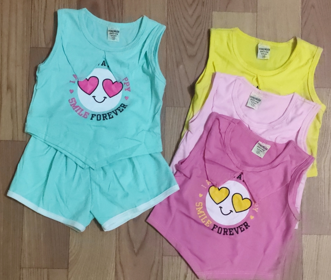 Bộ Thun Sát Nách Nhiều Mẫu Bé (6-14kg) (giao màu ngẫu nhiên)
