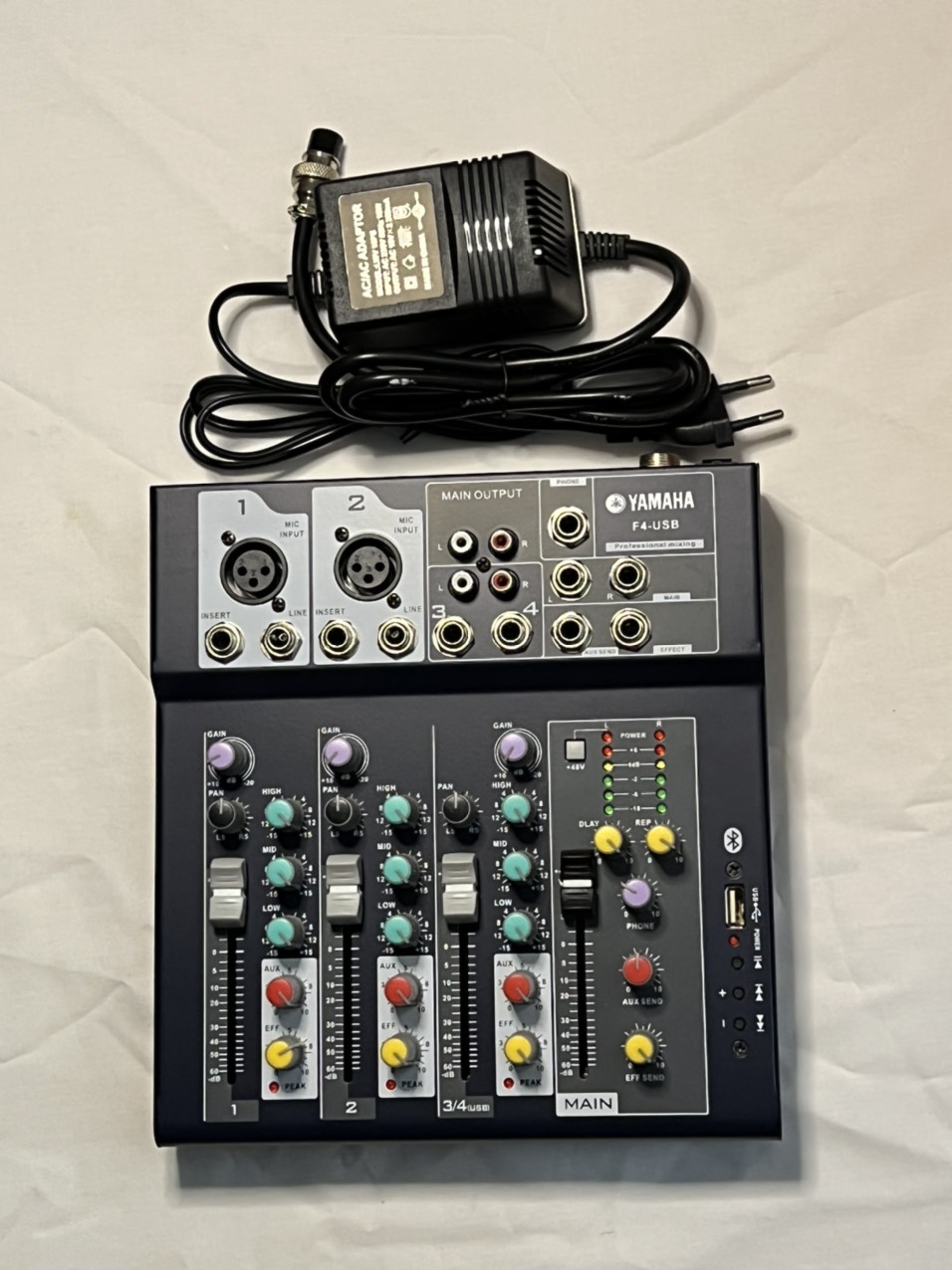 BỘ CHỘN ÂM THANH MIXER F4 USB CÓ BLUETOOTH bh 12 tháng