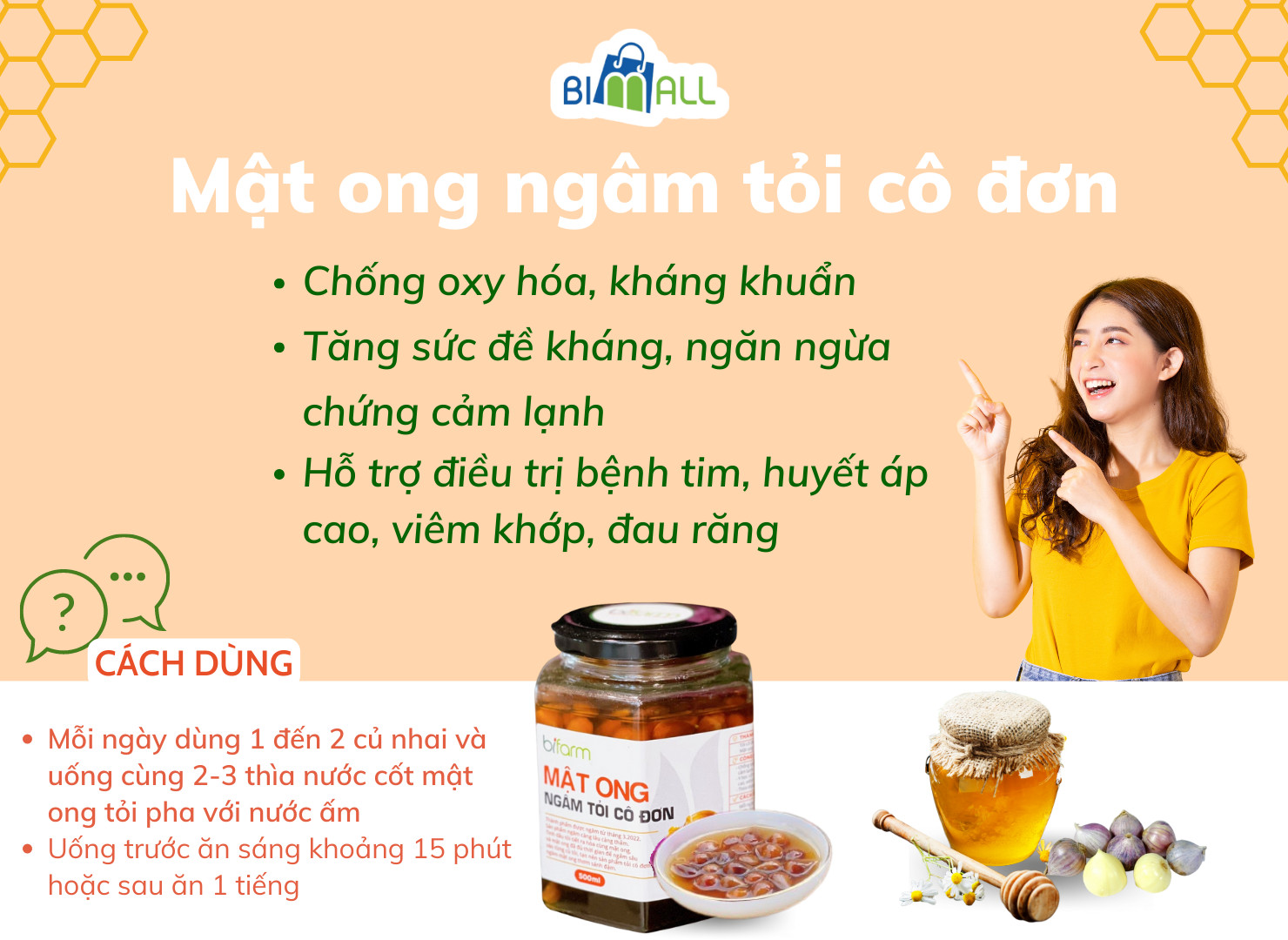 MẬT ONG NGÂM TỎI CÔ ĐƠN_HŨ 500ML