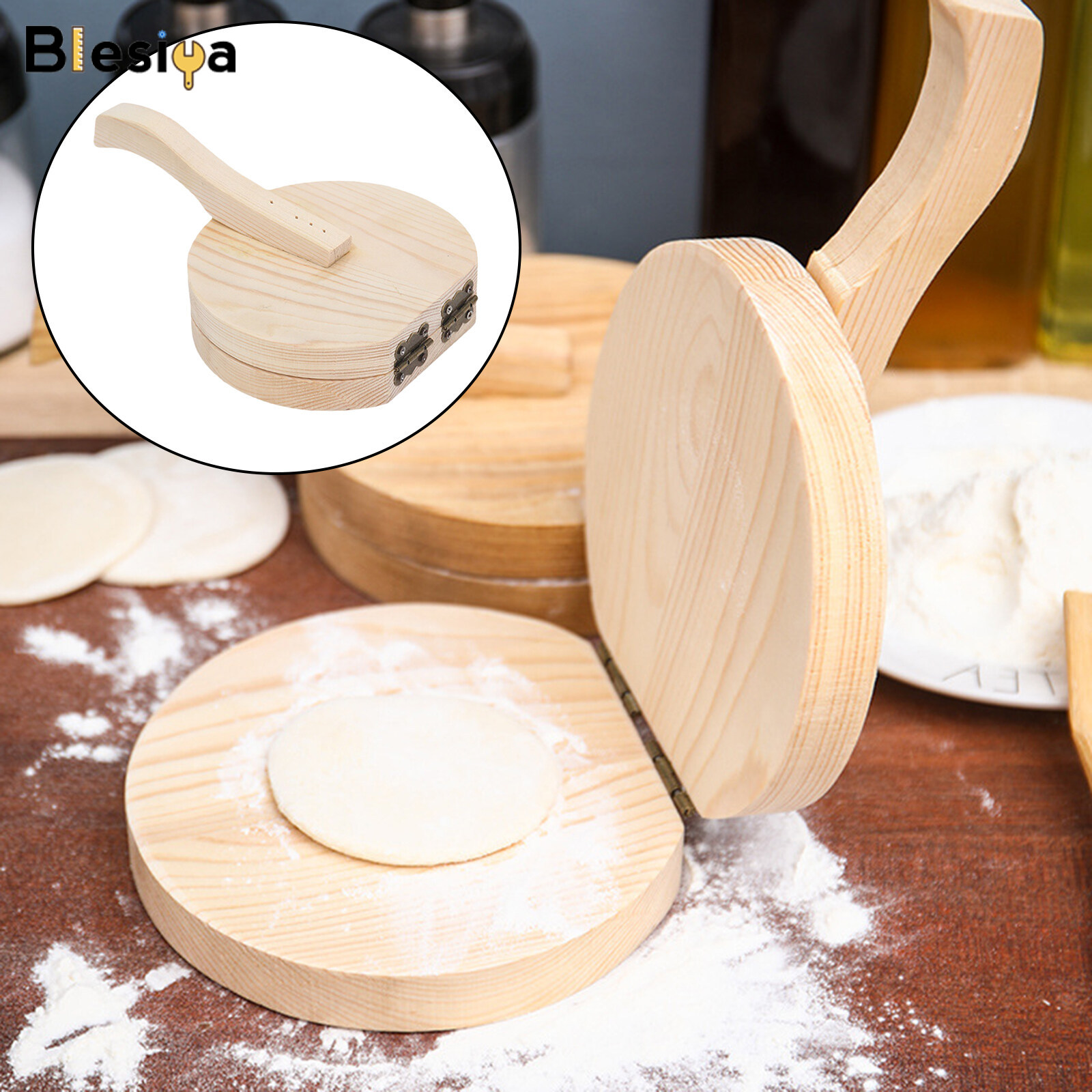 Blesiya Ravioli Dough Presser Making Mold Pie Corn Manual for Home Kitchen Gadget