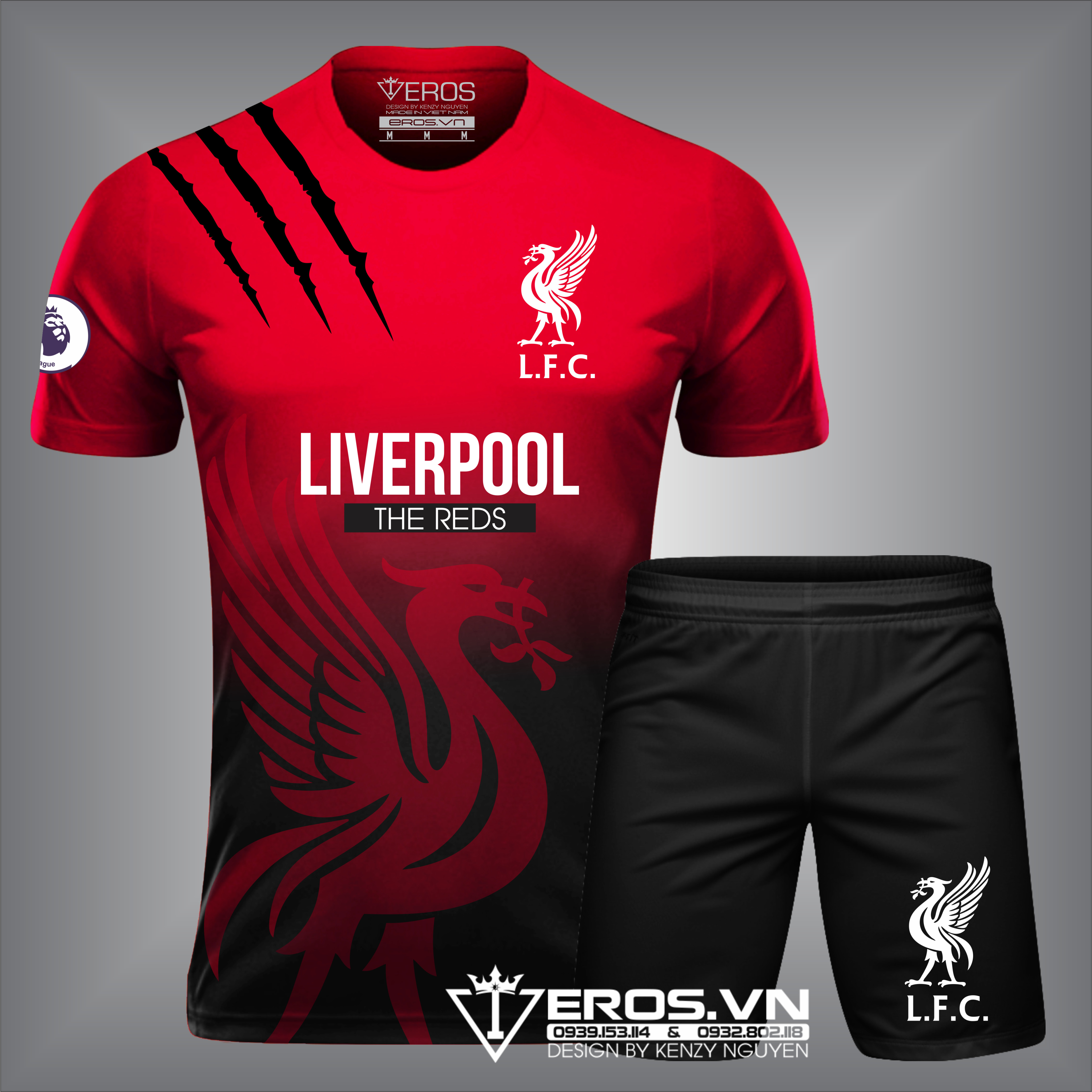 Liverpool T09 đỏ hàng thiết kế - Đồ thể thao mới nhất
