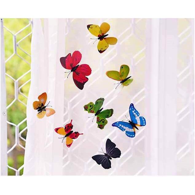 [HCM]Set 12 bướm trang trí tủ lạnh hoặc dán tường