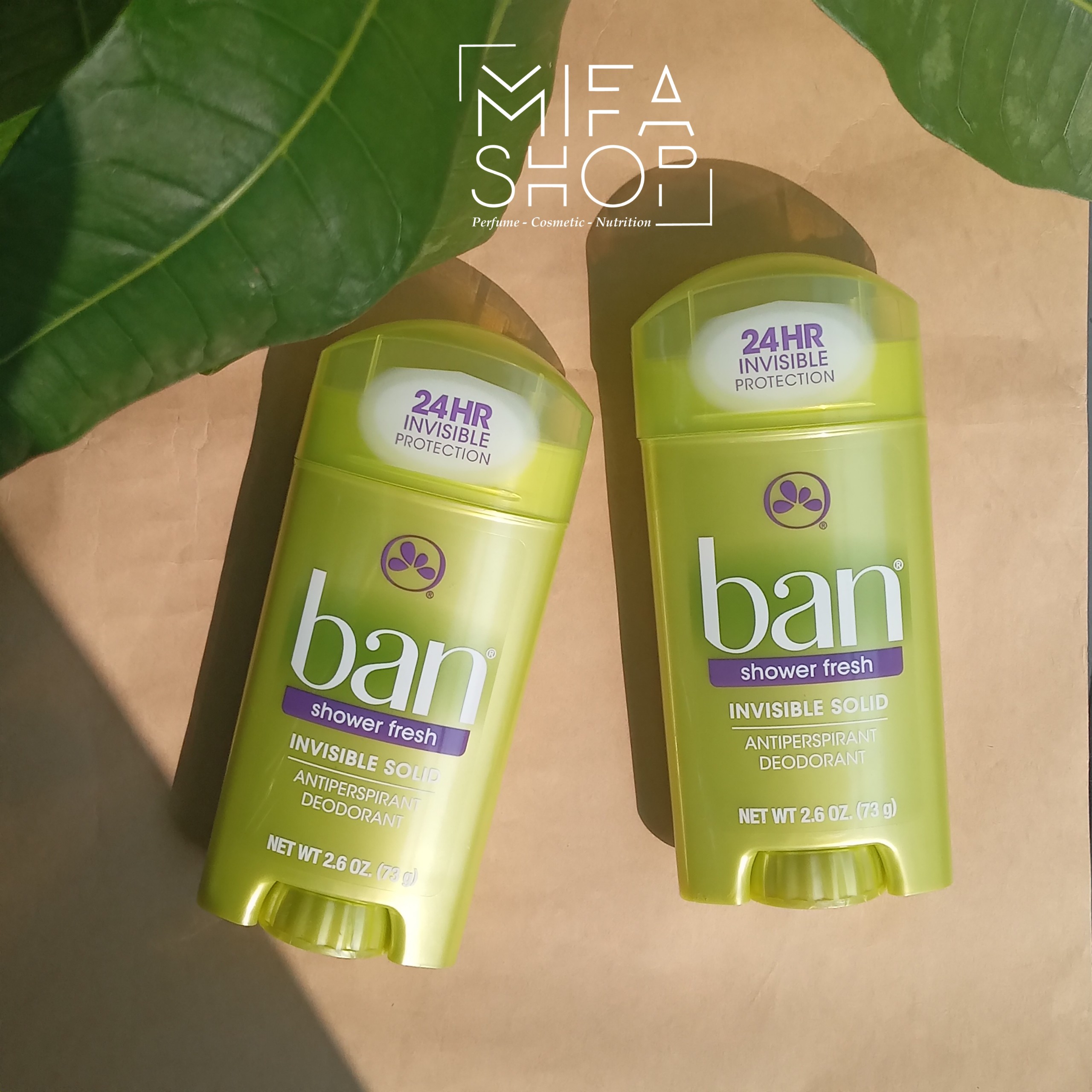 Lăn khử mùi sáp Ban Shower Fresh Invisible Solid 73g