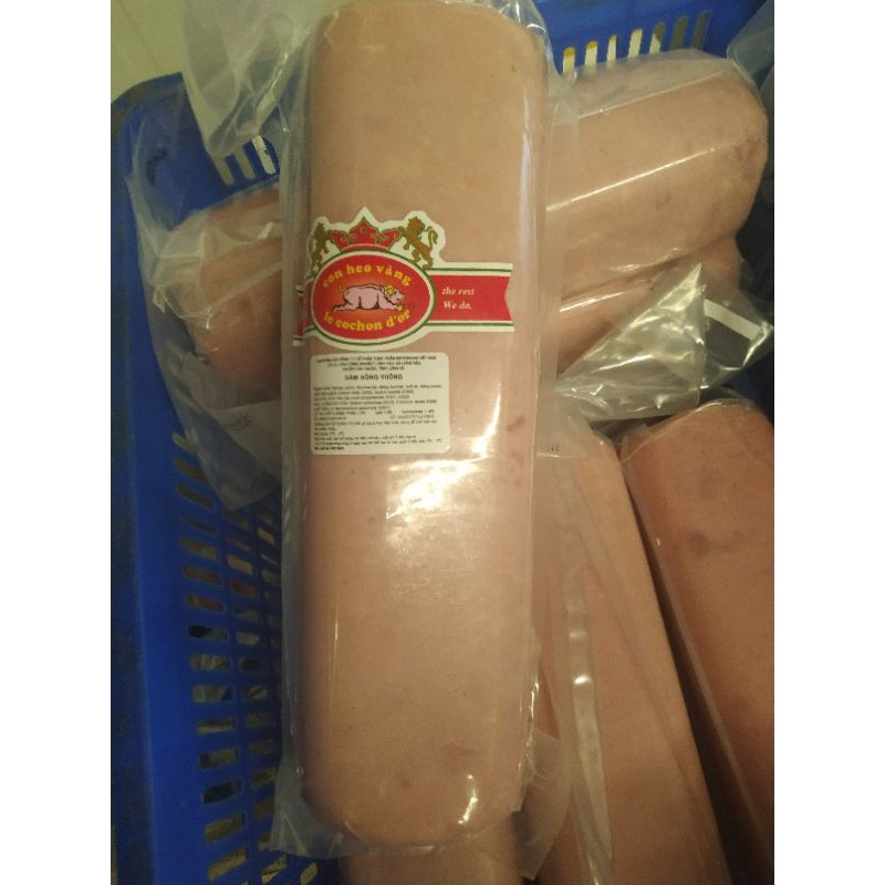Dăm bông vuông - square ham - nguyên khối ( 1 kg/túi)