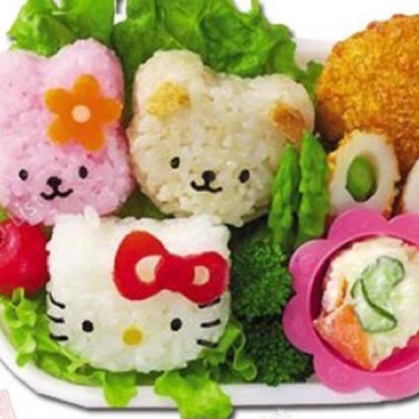 Khuôn cơm Bento cho bé bộ 3 chiếc