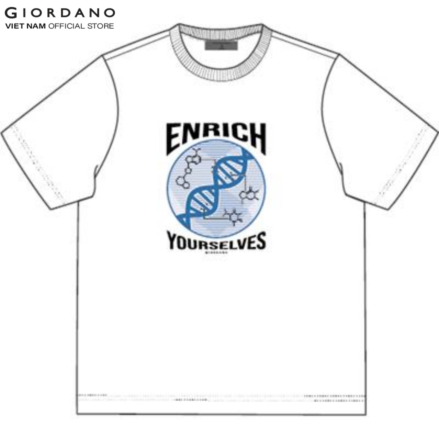 Áo thun nam ngắn tay in hình printed tee giordano 01083001